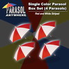 Parapluies  production Rouge/Blanc (Lot de 4)