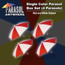 Parapluies  production Rouge/Blanc (Lot de 4)
